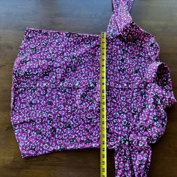 Talbots Women's Vibrant Pink and Black Button Down Shirt - Picture 7 of 9